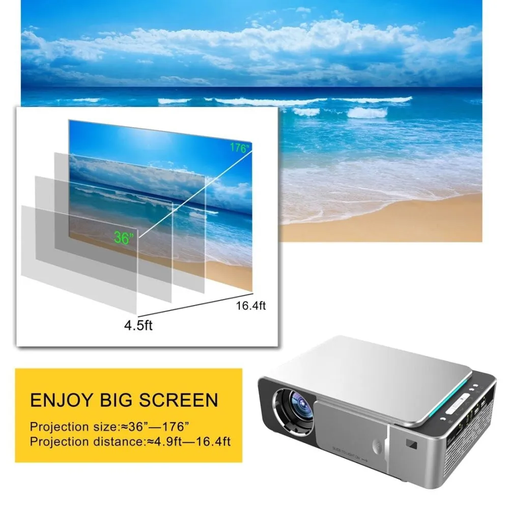 1080P Mini Theater Projector | 2000 Lumens | Phone Version | Red