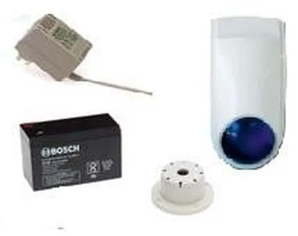 Bosch Solution 3000 Alarm System with 2 x Wireless Tritech detectors  Text Code pad, Plastic remotes