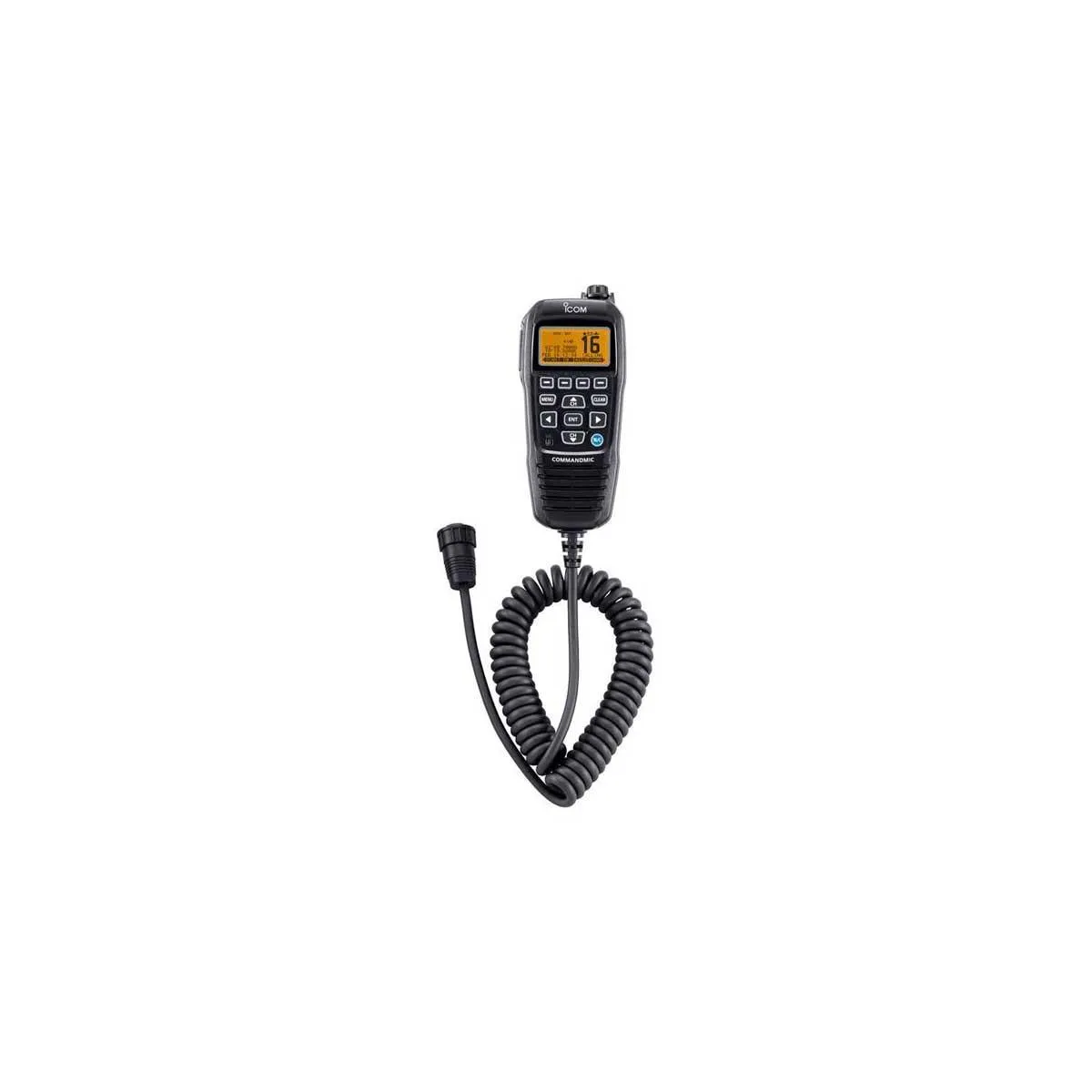 iCom HM195B Command Mic Black - Orange LCD for M506/GE and M400BB