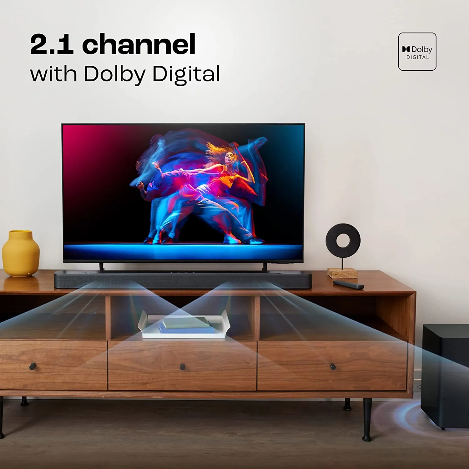 JBL Bar 2.1 Deep Bass (MK2), Soundbar with 6.5 Down-Firing Wireless Subwoofer, 2.1 Channel (300W)