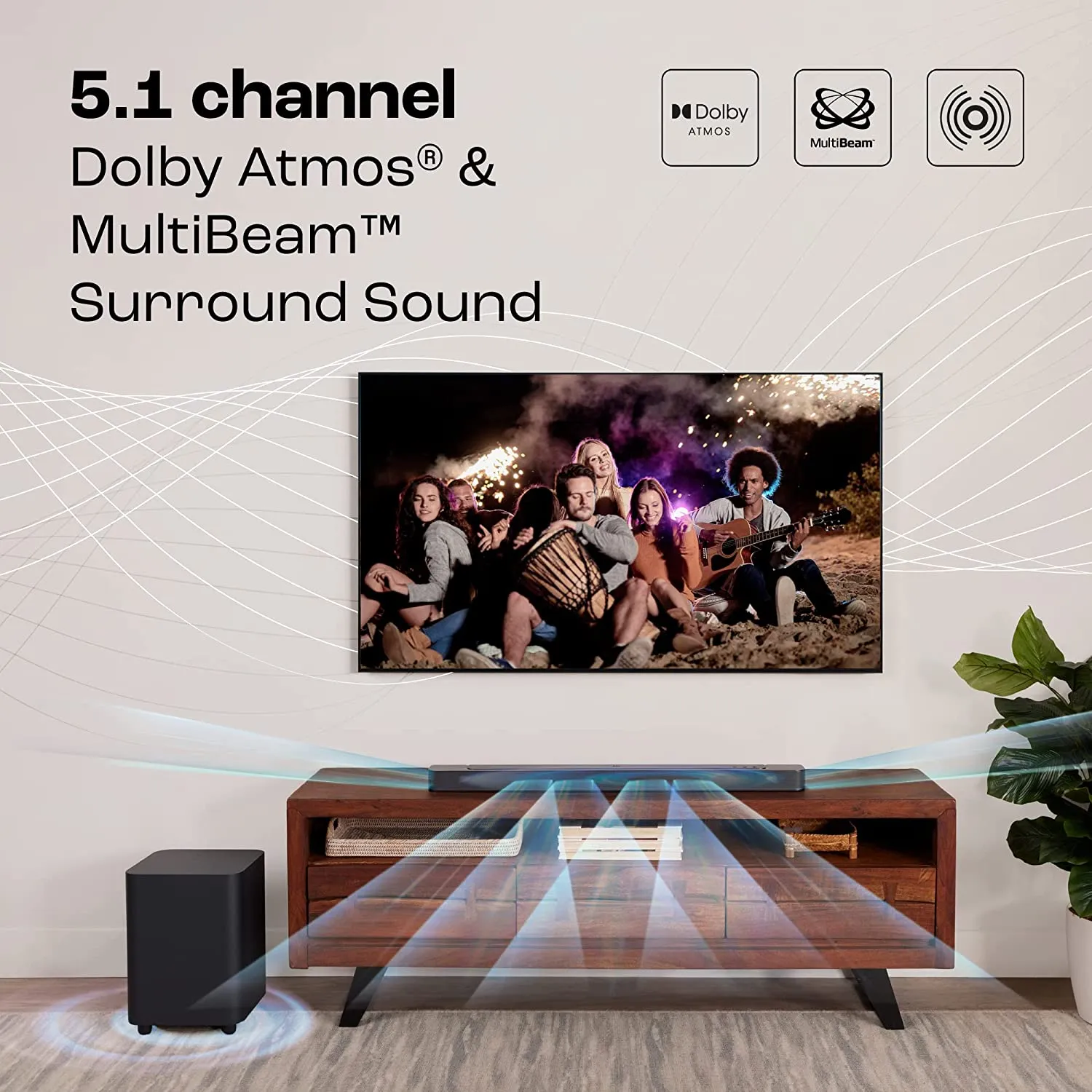 JBL Bar 500 Pro Dolby Atmos Soundbar with Wireless Subwoofer, 5.1 Channel, 3D Surround,(590W)