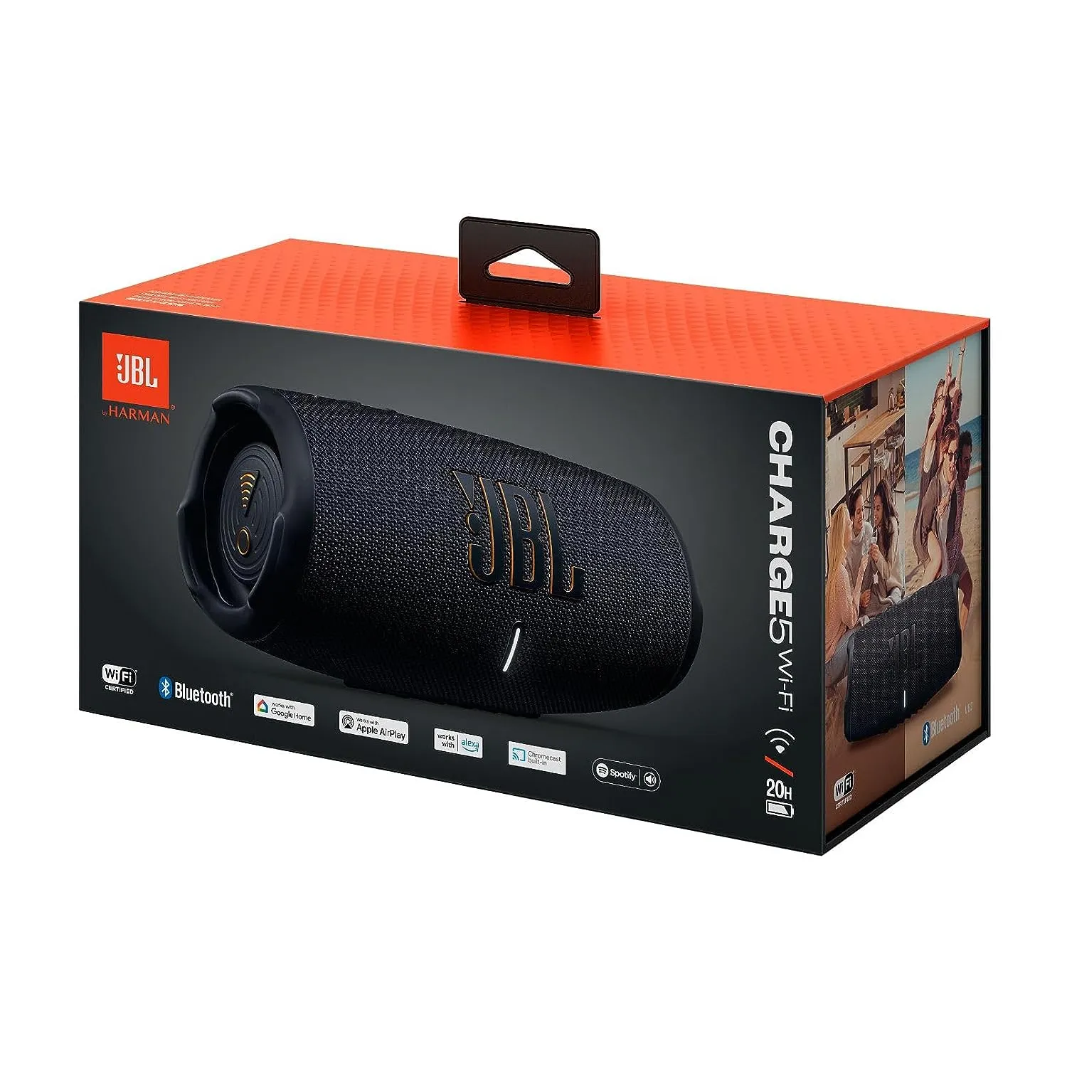JBL Charge 5 Wi-Fi, Wireless Portable Bluetooth Speaker, Original Pro Sound, 20 Hours Playtime, Deep Bass, Built-in Powerbank, Wi-Fi with AirPlay, IP67 Water & Dustproof