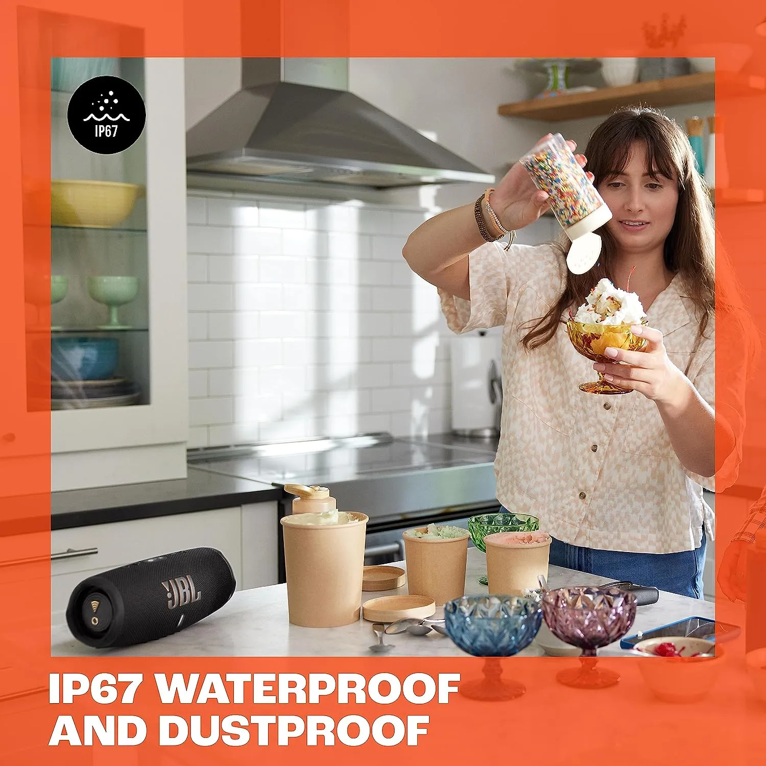 JBL Charge 5 Wi-Fi, Wireless Portable Bluetooth Speaker, Original Pro Sound, 20 Hours Playtime, Deep Bass, Built-in Powerbank, Wi-Fi with AirPlay, IP67 Water & Dustproof