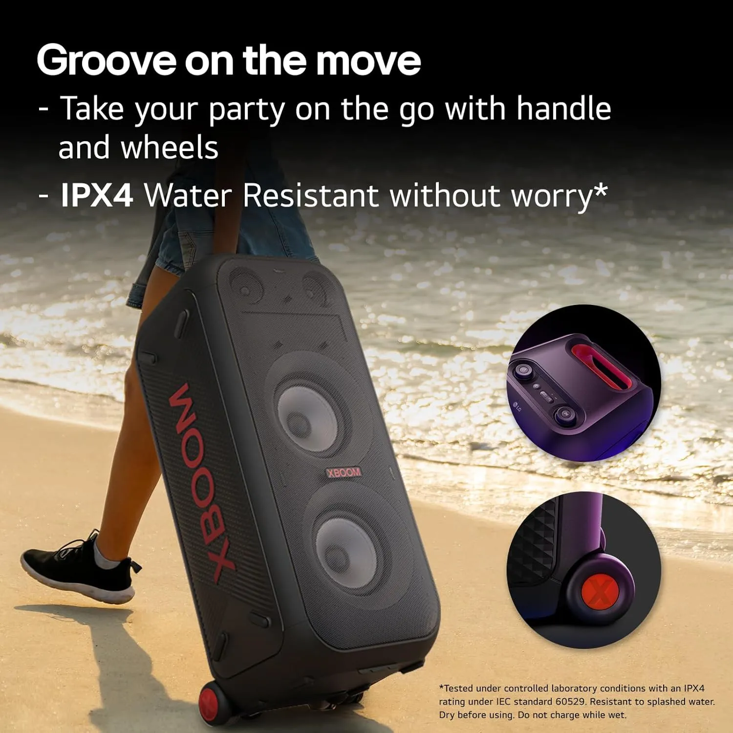 LG XL9T XBOOM Portable Bluetooth Party Speaker with Pixel LED Lighting