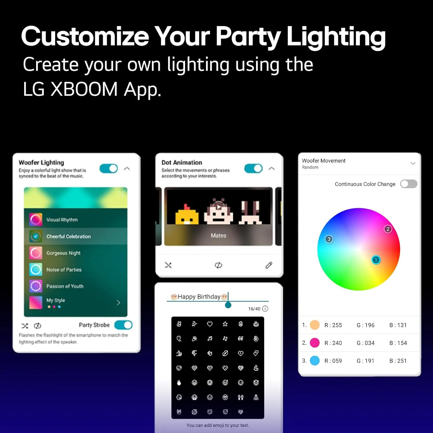 LG XL9T XBOOM Portable Bluetooth Party Speaker with Pixel LED Lighting