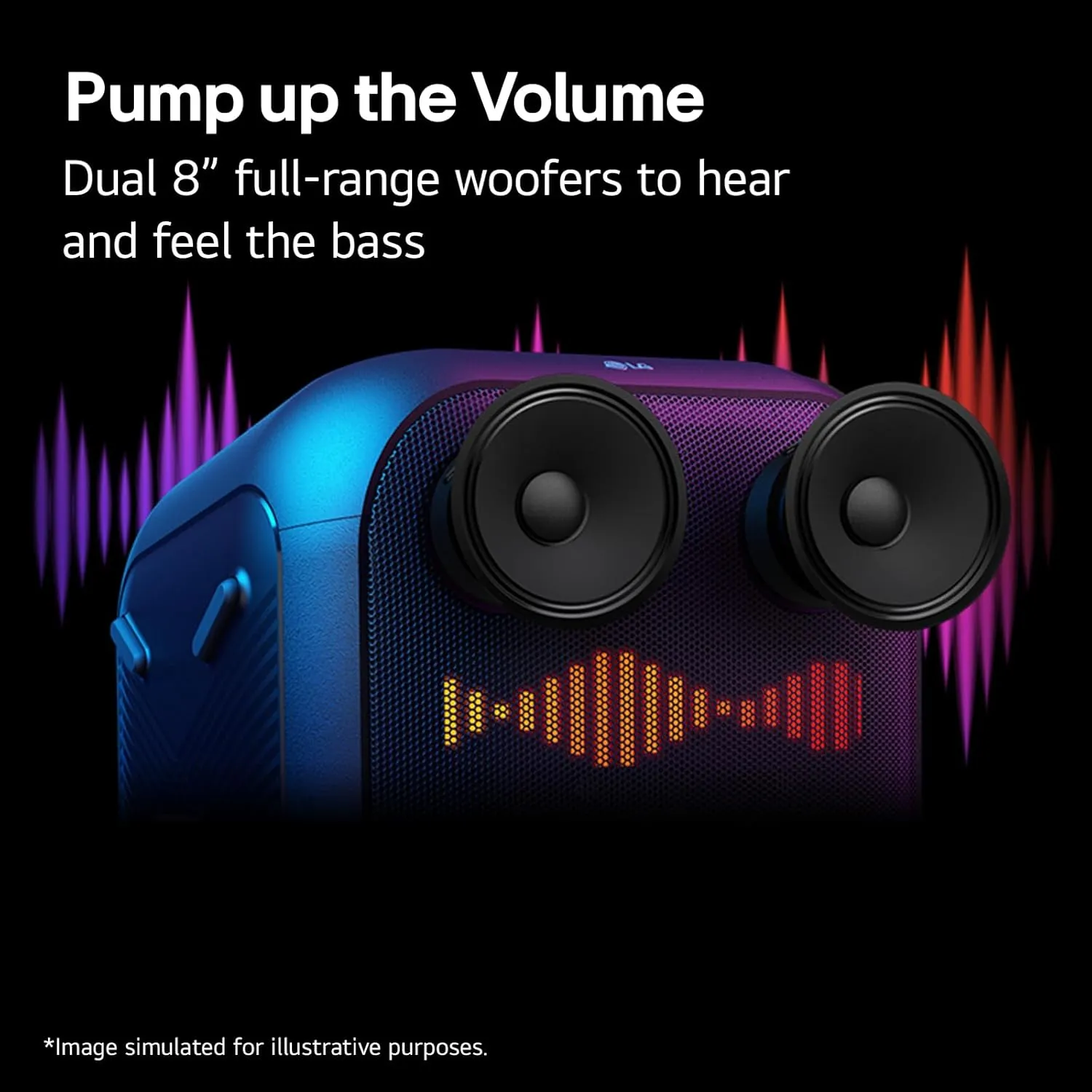 LG XL9T XBOOM Portable Bluetooth Party Speaker with Pixel LED Lighting
