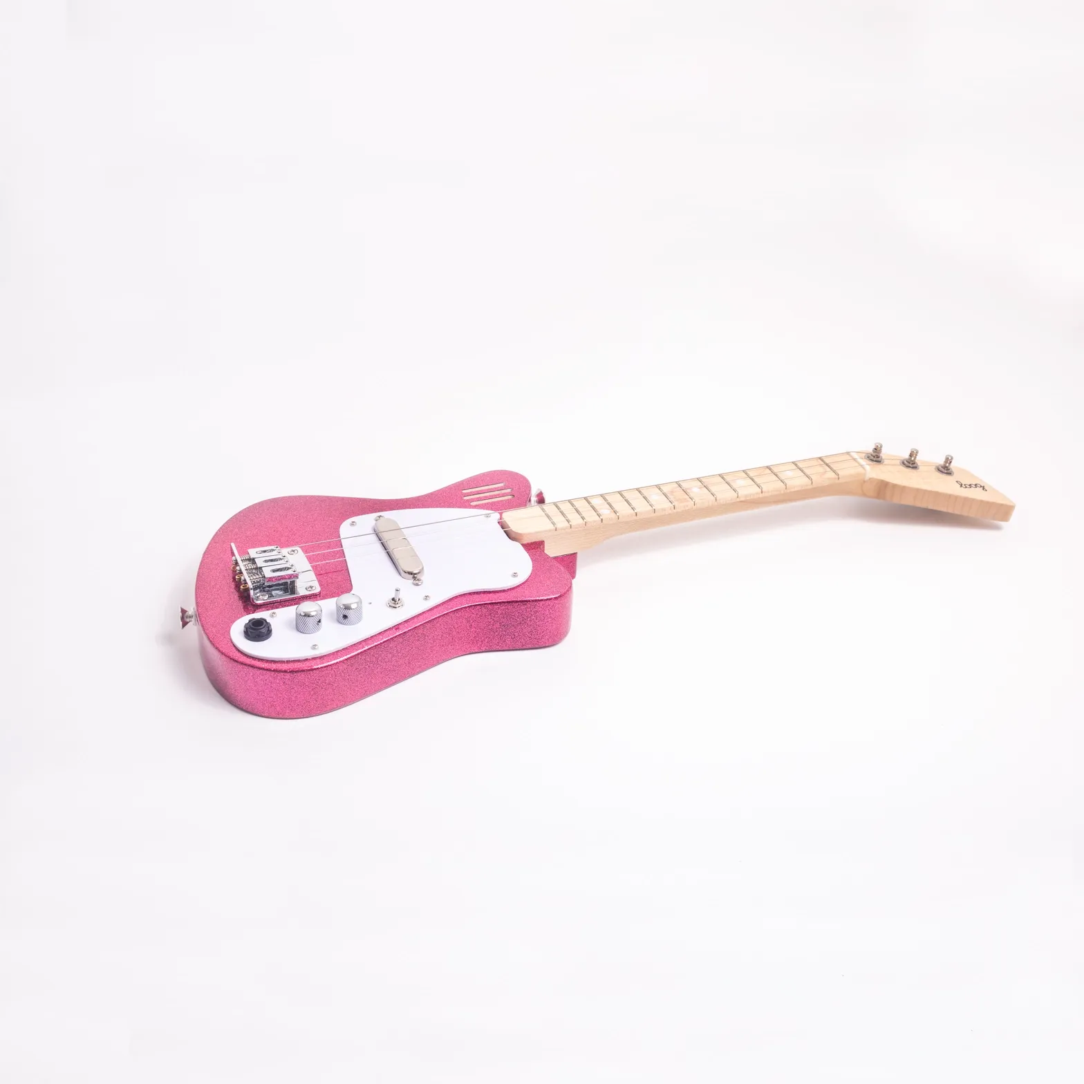 Loog Mini Electric Guitar in Sparkle Pink