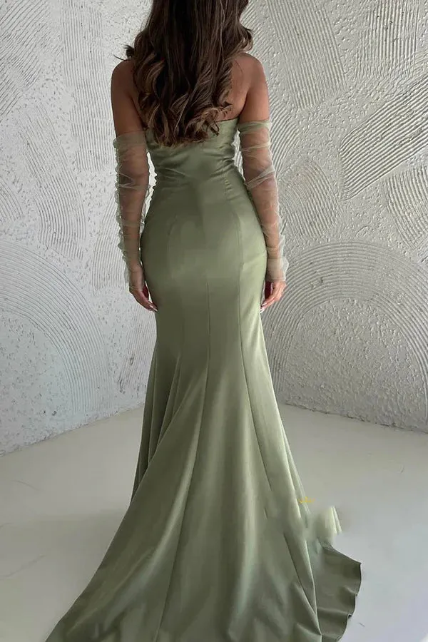 Luolandi Shoulderless speaker paired with train party dance evening dress Off Shoulder