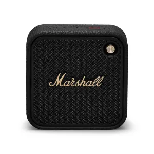 Marshall Willen II Portable Bluetooth Speaker with 17  Hours of Portable Playtime, Dust & Waterproof (IP67) - Black & Brass.