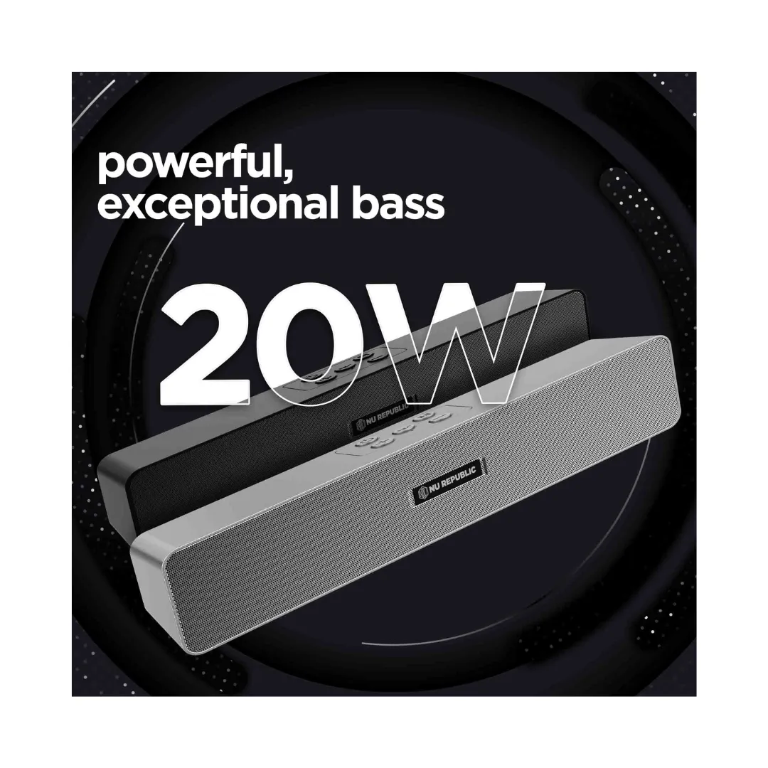 Nu Republic Sound bar 20W BT Bar Speaker
