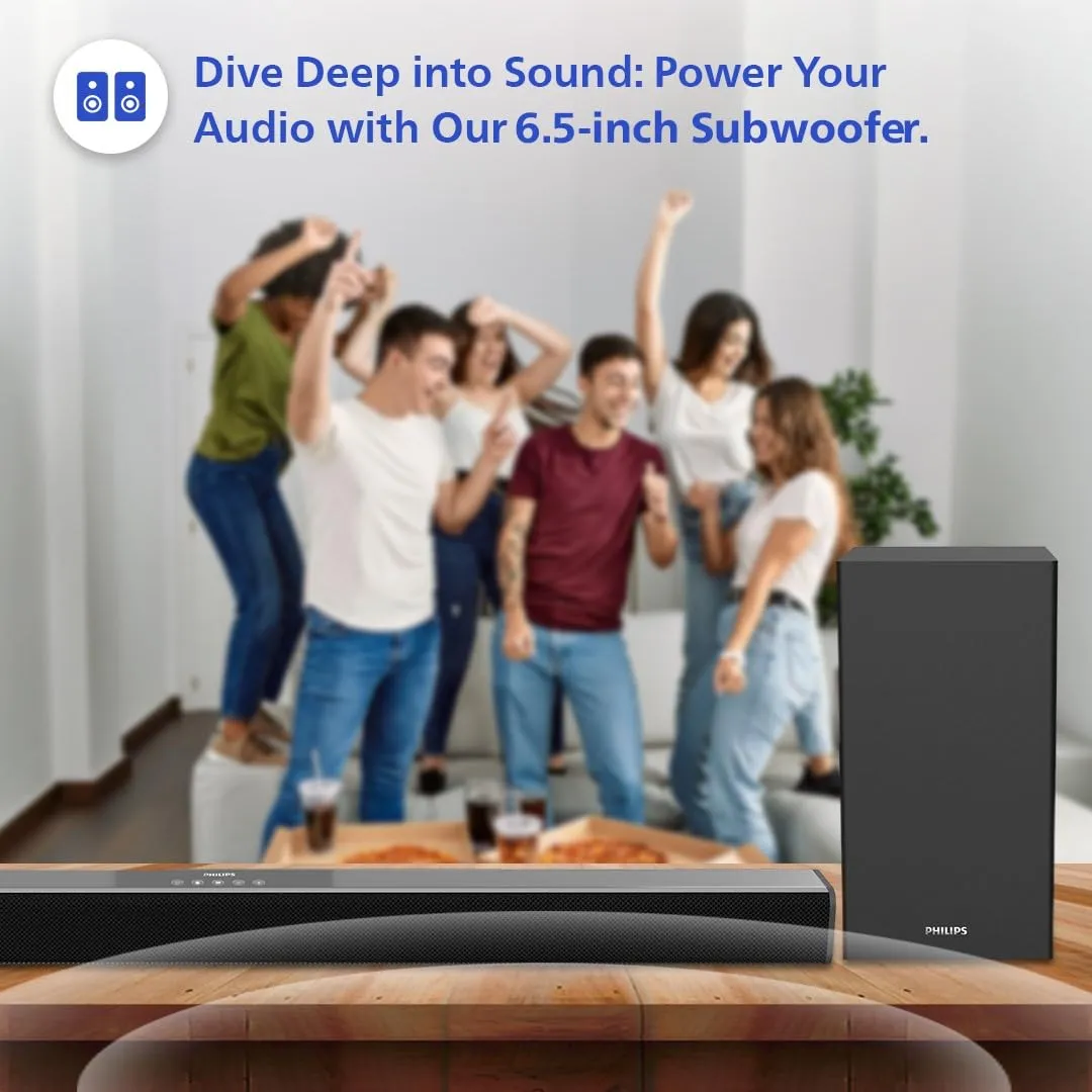 PHILIPS Audio TAB4228/94 2.1Ch 160W Bluetooth Soundbar With Woofer