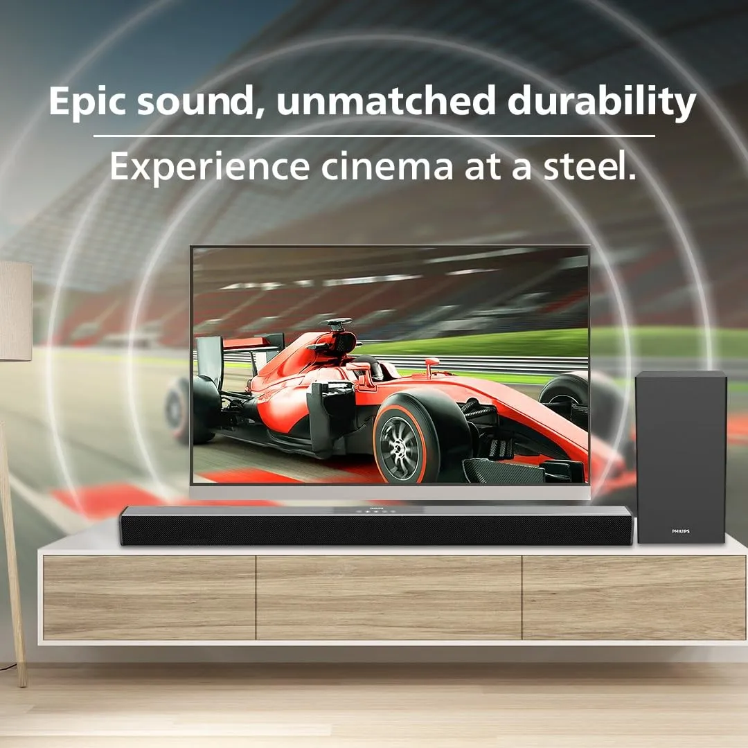 PHILIPS Audio TAB4228/94 2.1Ch 160W Bluetooth Soundbar With Woofer