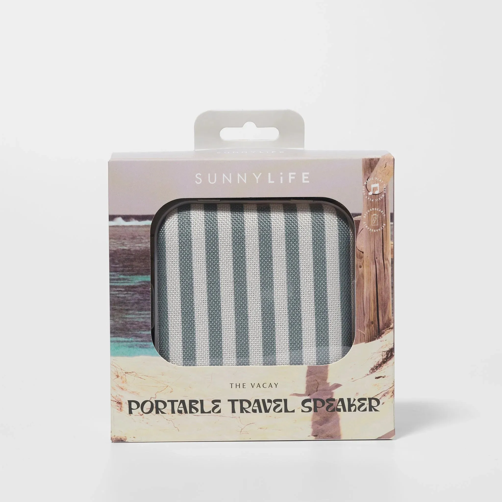 Portable Travel Speaker (The Vacay Olive Stripe)