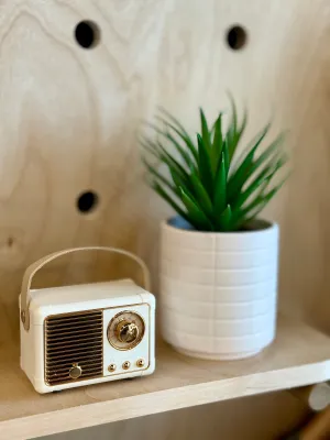 Retro Bluetooth Speaker || Ivory