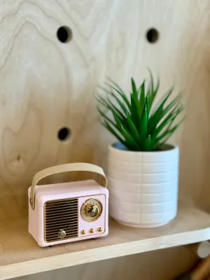 Retro Bluetooth Speaker || Pink