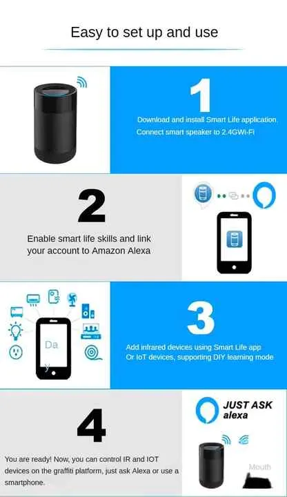 smart speaker . مكبر صوت ذكي