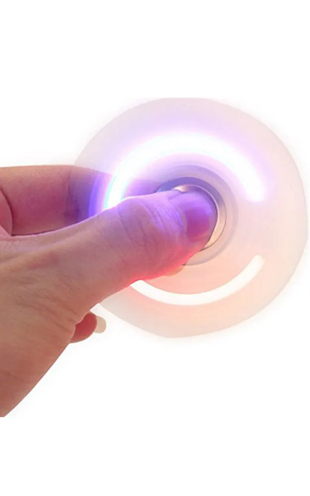 T01-30 White LED Light Switch Bluetooth Speaker Music Fidget Spinner