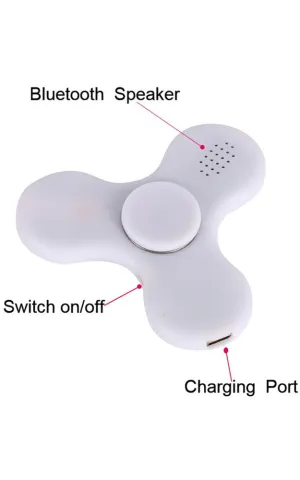 T01-30 White LED Light Switch Bluetooth Speaker Music Fidget Spinner